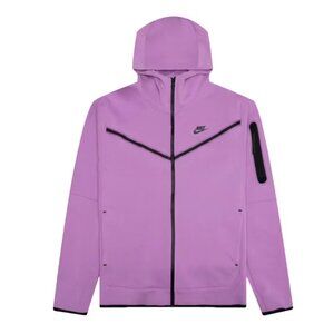 Nike Sportswear Tech Fleece Full-Zip Hoodie, Violet Shock/Black, Mens XS, NWT